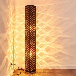 Lampes En Tissu-hofstein Lampadaire Astille Nickel mat, 2 lumières