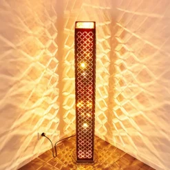 Lampes En Tissu-hofstein Lampadaire Astille Nickel mat, 2 lumières