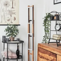 Lampes En Bois-hofstein Lampadaire Ayajasco LED Couleur bois, Écru, Noir, 1 lumière