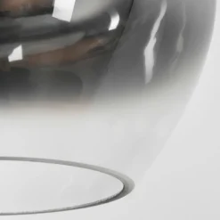 Suspension Verre Fumé-hofstein Lampadaire Azurara Noir, 1 lumière