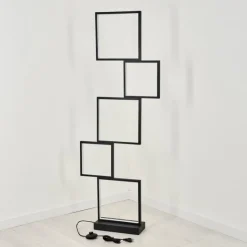 hofstein Lampadaire Bacolod LED Noir, 1 lumière