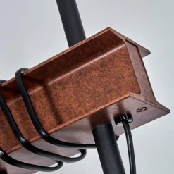 Lampes Industrielles-hofstein Lampadaire Barbengo Rouille, Noir, 2 lumières