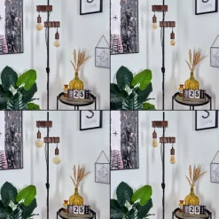 Lampes Industrielles-hofstein Lampadaire Barbengo Rouille, Noir, 2 lumières