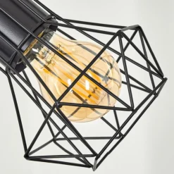 Lampes Industrielles-hofstein Lampadaire Bardhaman Noir, 3 lumières