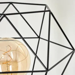 Lampes Industrielles-hofstein Lampadaire Bardhaman Noir, 1 lumière