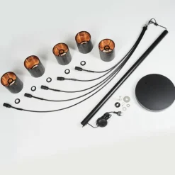 hofstein Lampadaire Bathinda Noir, 5 lumières* Lampadaires Et Lampes Sur Pied