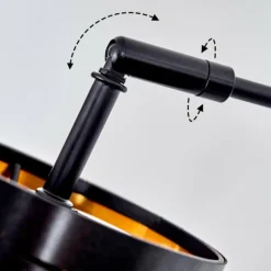 hofstein Lampadaire Bathinda Noir, 5 lumières* Lampadaires Et Lampes Sur Pied