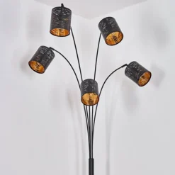 hofstein Lampadaire Bathinda Noir, 5 lumières* Lampadaires Et Lampes Sur Pied