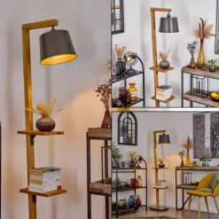 Lampes En Bois-hofstein Lampadaire Baval Écru, 1 lumière