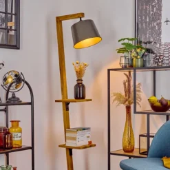 Lampes En Bois-hofstein Lampadaire Baval Écru, 1 lumière