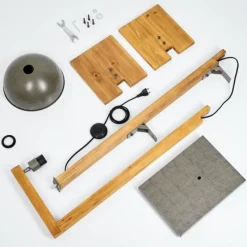 Lampes En Bois-hofstein Lampadaire Baval Écru, 1 lumière