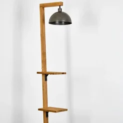Lampes En Bois-hofstein Lampadaire Baval Écru, 1 lumière