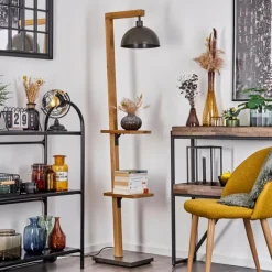 Lampes En Bois-hofstein Lampadaire Baval Écru, 1 lumière