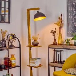 Lampes En Bois-hofstein Lampadaire Baval Écru, 1 lumière