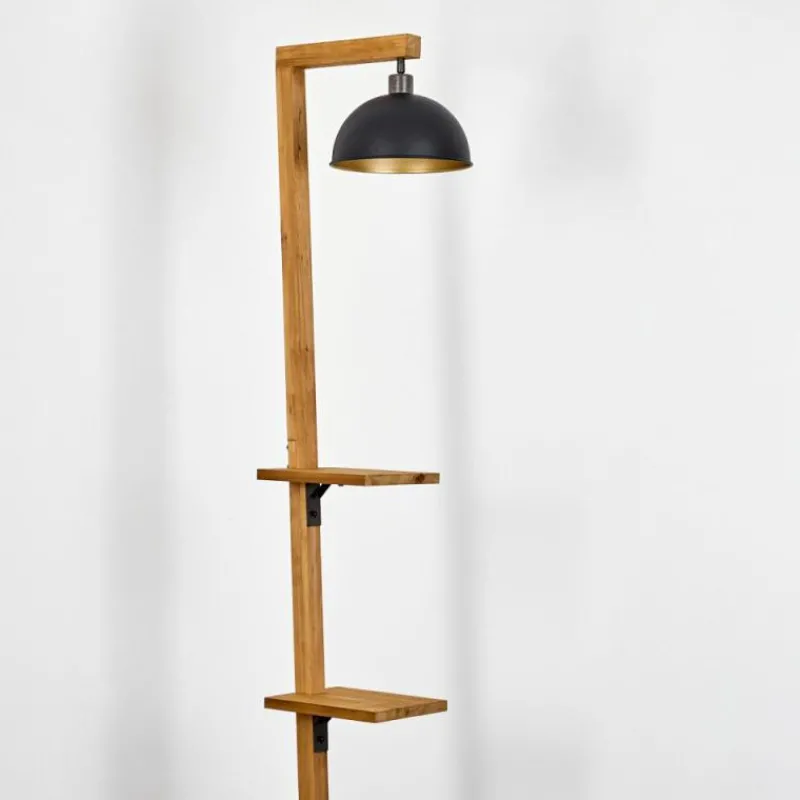Lampes En Bois-hofstein Lampadaire Baval Écru, 1 lumière