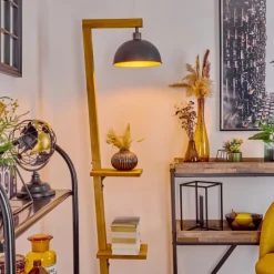 Lampes En Bois-hofstein Lampadaire Baval Écru, 1 lumière