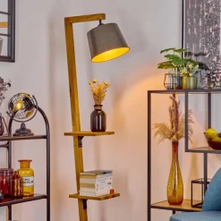 Lampes En Bois-hofstein Lampadaire Baval Écru, 1 lumière