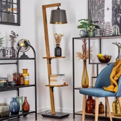 Lampes En Bois-hofstein Lampadaire Baval Écru, 1 lumière