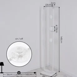 hofstein Lampadaire Beland Blanc, 3 lumières