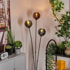 hofstein Lampadaire Belp Noir, 3 lumières