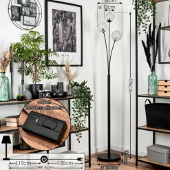 hofstein Lampadaire Bernado Argenté, 3 lumières