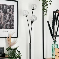 hofstein Lampadaire Bernado Argenté, 3 lumières