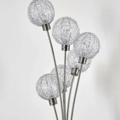 hofstein Lampadaire Bernado Nickel mat, 6 lumières