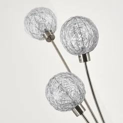 hofstein Lampadaire Bernado Nickel mat, 3 lumières