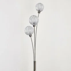 hofstein Lampadaire Bernado Nickel mat, 3 lumières