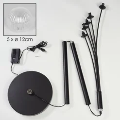 hofstein Lampadaire Bernado Noir, 5 lumières