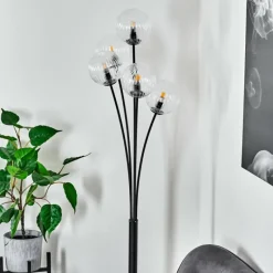 hofstein Lampadaire Bernado Noir, 5 lumières