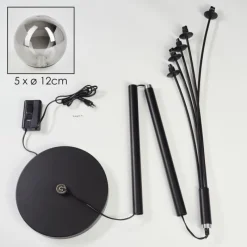 hofstein Lampadaire Bernado Noir, 5 lumières