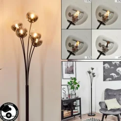 hofstein Lampadaire Bernado Noir, 5 lumières