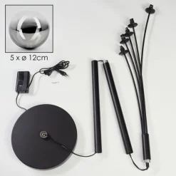 hofstein Lampadaire Bernado Noir, 5 lumières