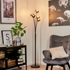 hofstein Lampadaire Bernado Noir, 5 lumières