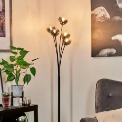 hofstein Lampadaire Bernado Noir, 5 lumières