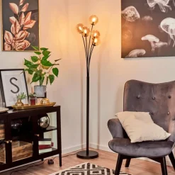 hofstein Lampadaire Bernado Noir, 5 lumières