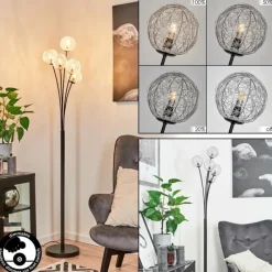 hofstein Lampadaire Bernado Noir, 5 lumières