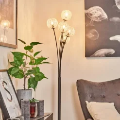 hofstein Lampadaire Bernado Noir, 5 lumières