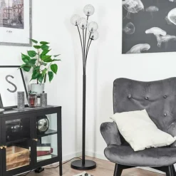 hofstein Lampadaire Bernado Noir, 5 lumières