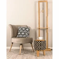 Style Boho-Chic-hofstein Lampadaire Bernal Écru, 1 lumière