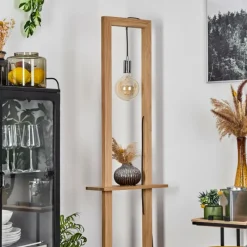 Style Boho-Chic-hofstein Lampadaire Bernal Écru, 1 lumière