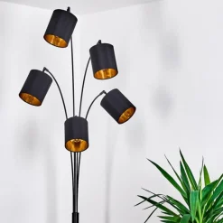 Lampes En Tissu-hofstein Lampadaire Bhutan Noir, 5 lumières
