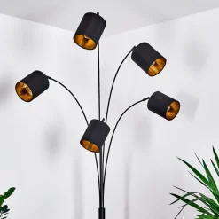 Lampes En Tissu-hofstein Lampadaire Bhutan Noir, 5 lumières