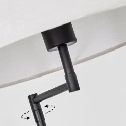 Lampes En Tissu-hofstein Lampadaire Bigand Écru, Noir, 1 lumière