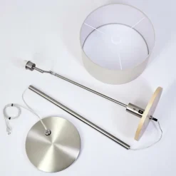 Lampes En Tissu-hofstein Lampadaire Bigand Nickel mat, 1 lumière