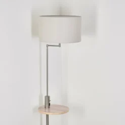 Lampes En Tissu-hofstein Lampadaire Bigand Nickel mat, 1 lumière