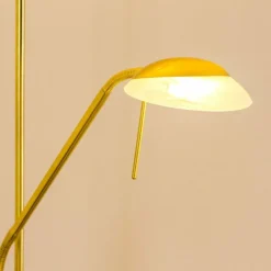 hofstein Lampadaire Biot LED Laiton, 2 lumières