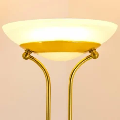 hofstein Lampadaire Biot LED Laiton, 2 lumières