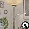hofstein Lampadaire Biot LED Nickel mat, 2 lumières